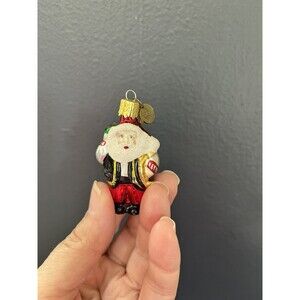 Kurt Adler KSA Mini Santa Claus Christmas Ornament Holiday Handpainted Glitter